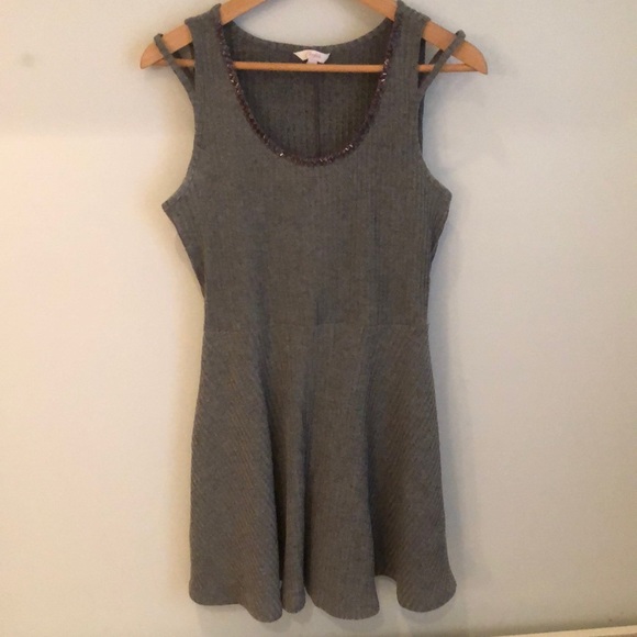 Gray Skater Dress - Picture 1 of 6